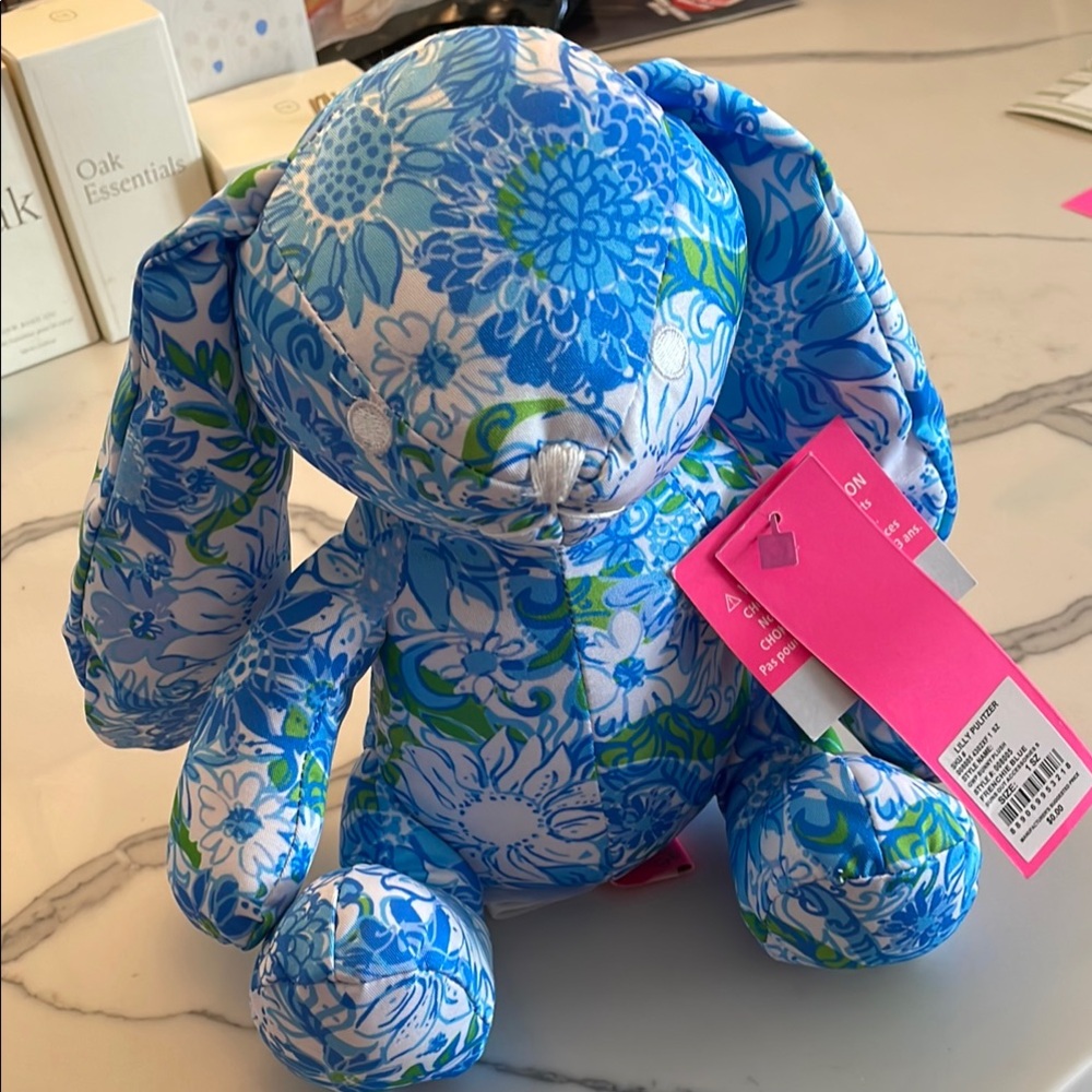 ADORABLE Lilly Pulitzer Floral Bunny - toy or decor! Keepsake heirloom NWT 🐰